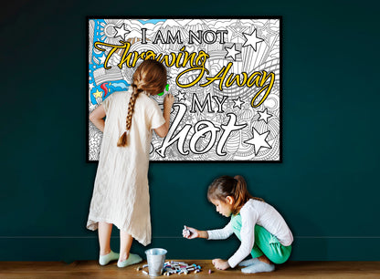 Large My Shot Hamilton  Coloring Page, Lyric Coloring sheet, Jumbo Coloring book pages, Hamilton Musical Giant Coloring Poster