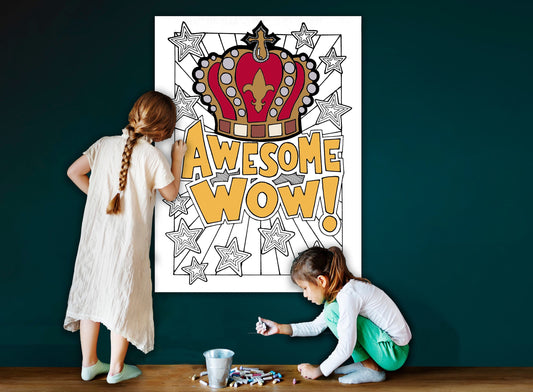 Awesome Wow, Hamilton Musical Song Lyric Coloring Page, Large Coloring Sheet, Giant Coloring Poster, Poster Print, Wall Decor