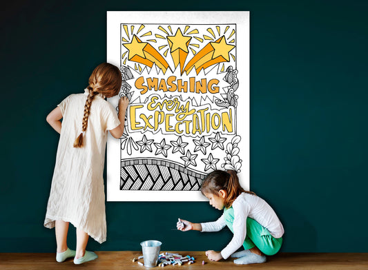 Smashing Every Expectation, Hamilton Song Lyric Coloring Page, Large Coloring Sheet, Giant Coloring Poster, Poster Print, Wall Decor