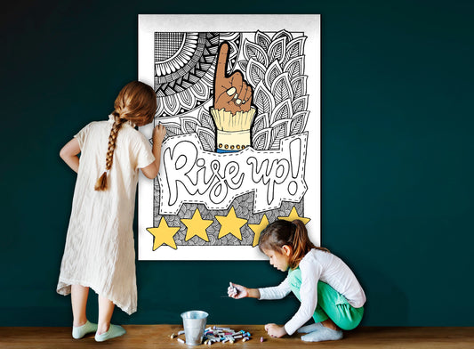 Rise Up, Hamilton Musical Coloring Page, Large Coloring Sheet, Giant Coloring Poster, Poster Print, Wall Decor