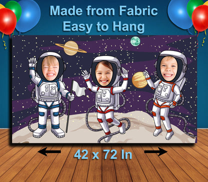 Astronauts in Space, Hole in Face, Party Selfie  Photo Booth Prop, Space Theme Party