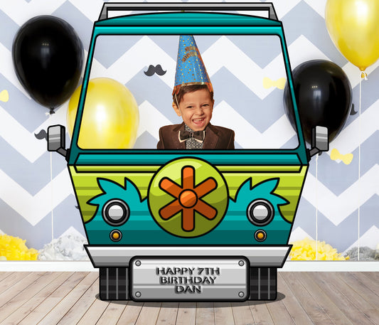 Scooby Doo Mystery Van Photo Prop, The Mystery Machine DIY, Personalized, Customized, Photo booth Selfie Frame
