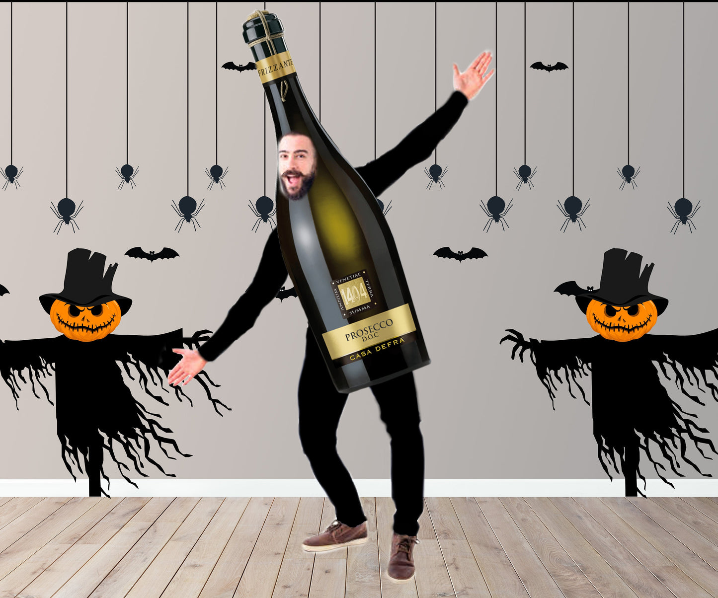Wine Bottle Halloween Costume, Photo Prop, DIY Poster, Personalized, Customized, Photo Booth Selfie Frame