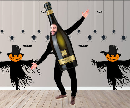 Wine Bottle Halloween Costume, Photo Prop, DIY Poster, Personalized, Customized, Photo Booth Selfie Frame