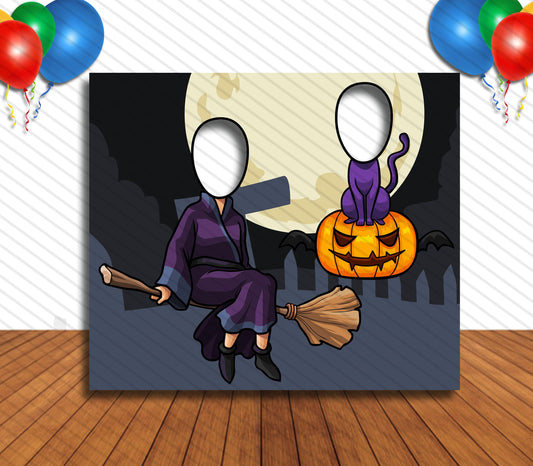Witches and Wizards Face in Hole, Face Cutout, Head in Hole, Party Selfie Photo Booth Prop, Halloween Party