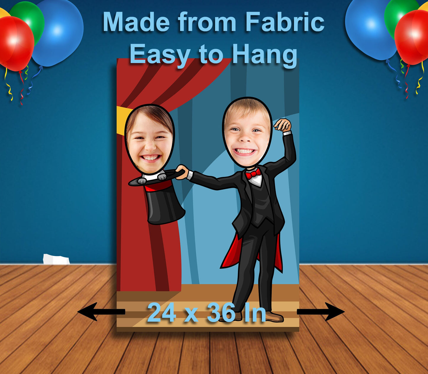 Magicians Face in Hole, Face Cutout, Head in Hole, Party Selfie Photo Booth Prop, Magic Party Theme