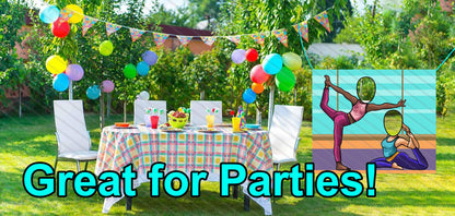 Yoga Theme Cutout, Hole in Face, Party Selfie Photo Booth Prop, Yoga Celebration
