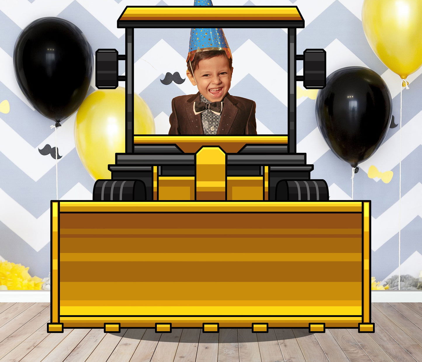 Bulldozer Photo Prop, Truck DIY, Personalized, Customized, Photo booth Selfie Frame