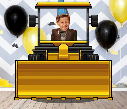 Bulldozer Photo Prop, Truck DIY, Personalized, Customized, Photo booth Selfie Frame