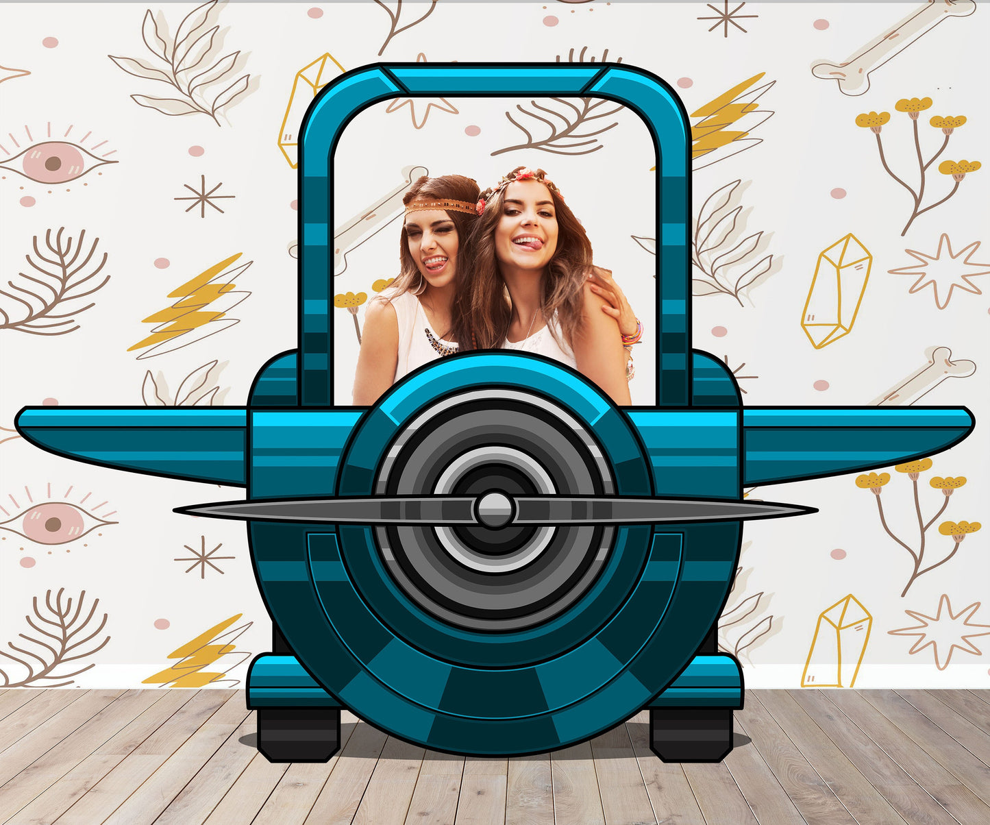 Turboprop Aircraft Photo Prop, Airplane DIY, Photo booth Selfie Frame