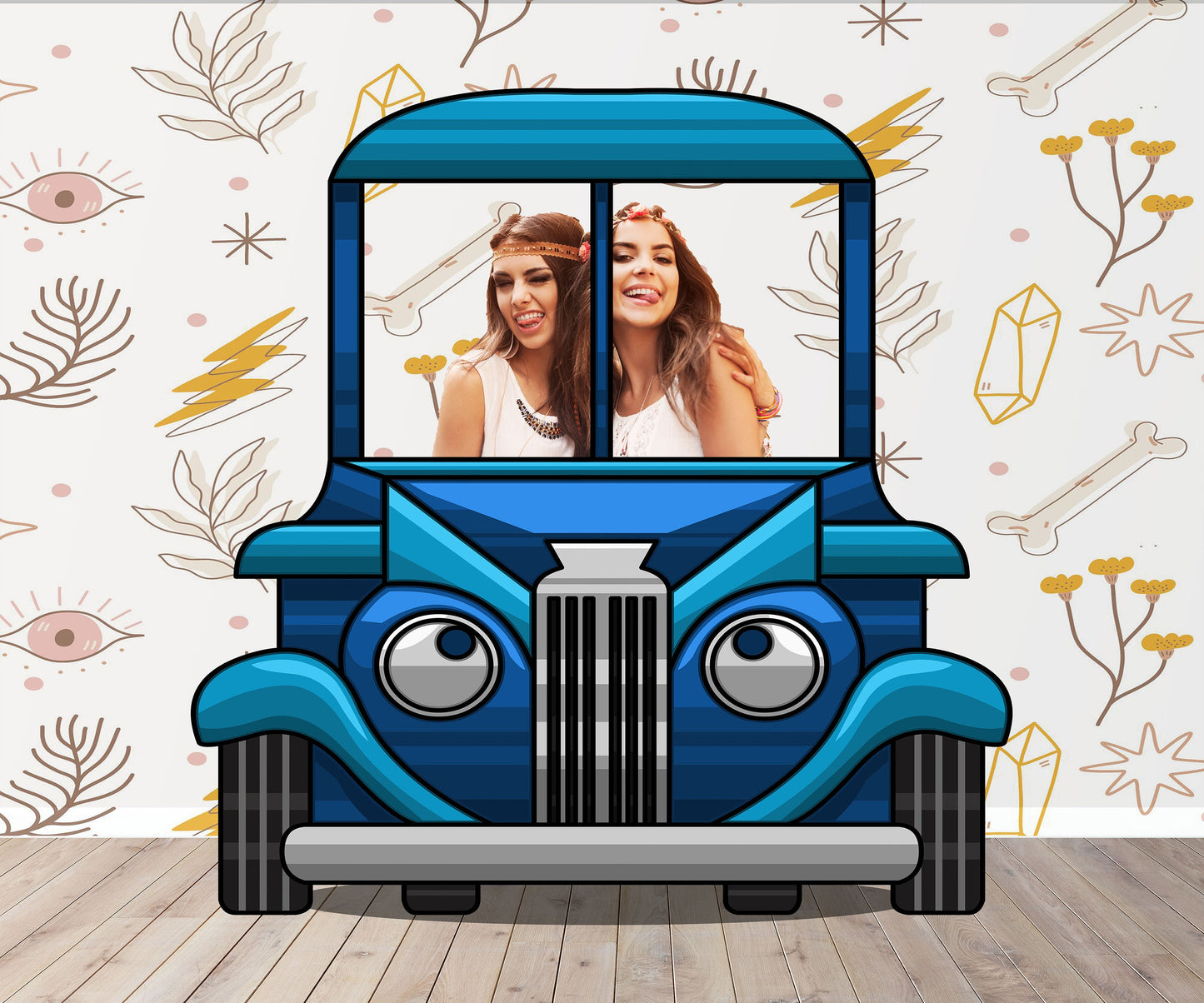 Blue Truck Photo Prop, Birthday Party DIY, Photo booth Selfie Frame