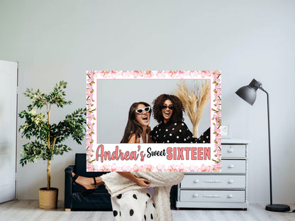 Sakura Party Photo Frame, DIY Cherry Blossom Theme Party, Personalized/Customized Photo booth Selfie Frame