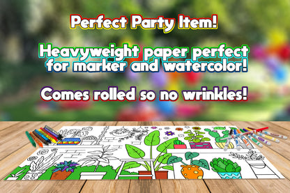 Indoor Plants Coloring Page, Custom Plants Activity Sheet, Jumbo Coloring Book Pages, Personalized Theme Giant Coloring Poster