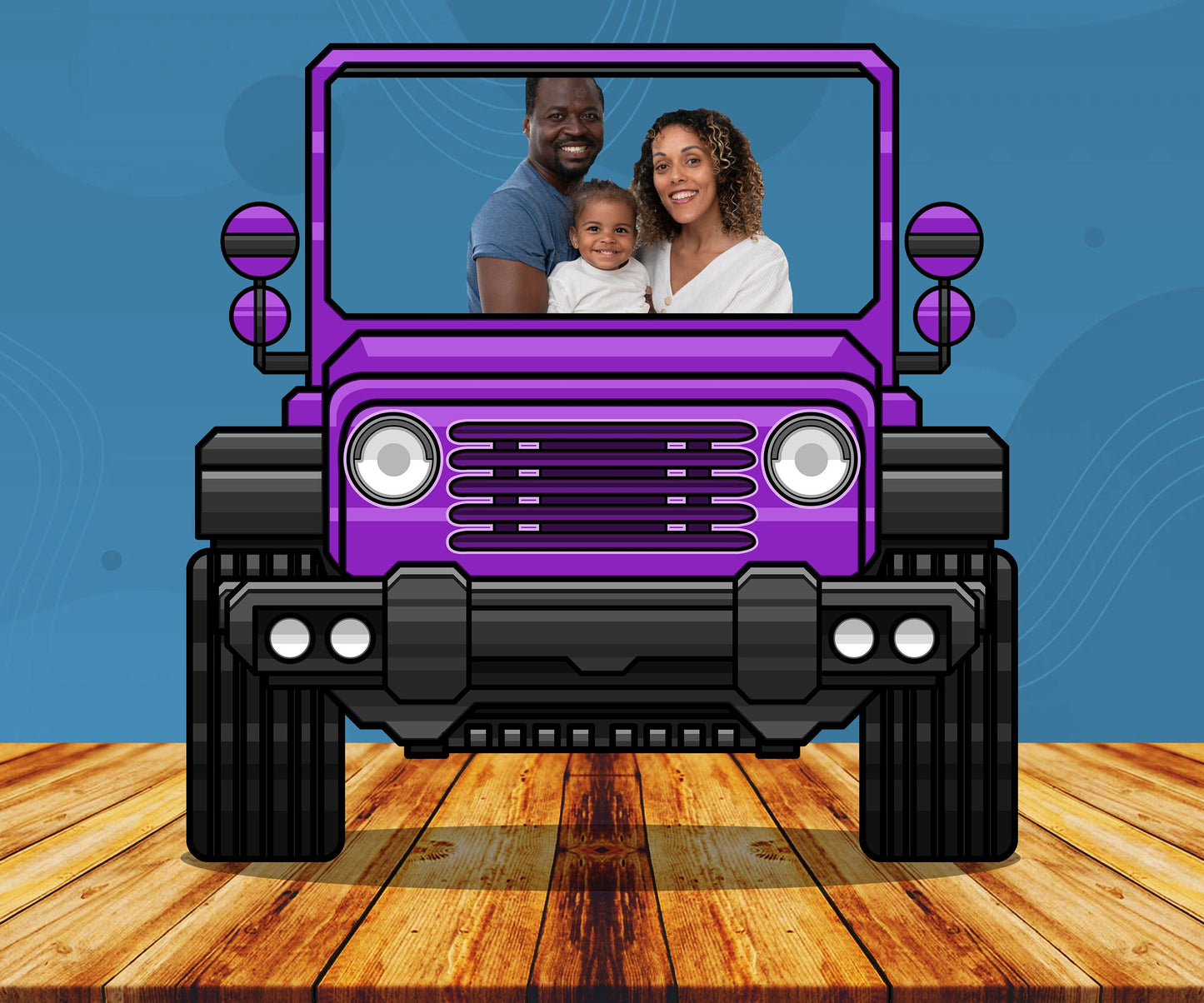 Purple Car, Photo Prop, Birthday Party DIY Poster, Photo Booth Selfie Frame