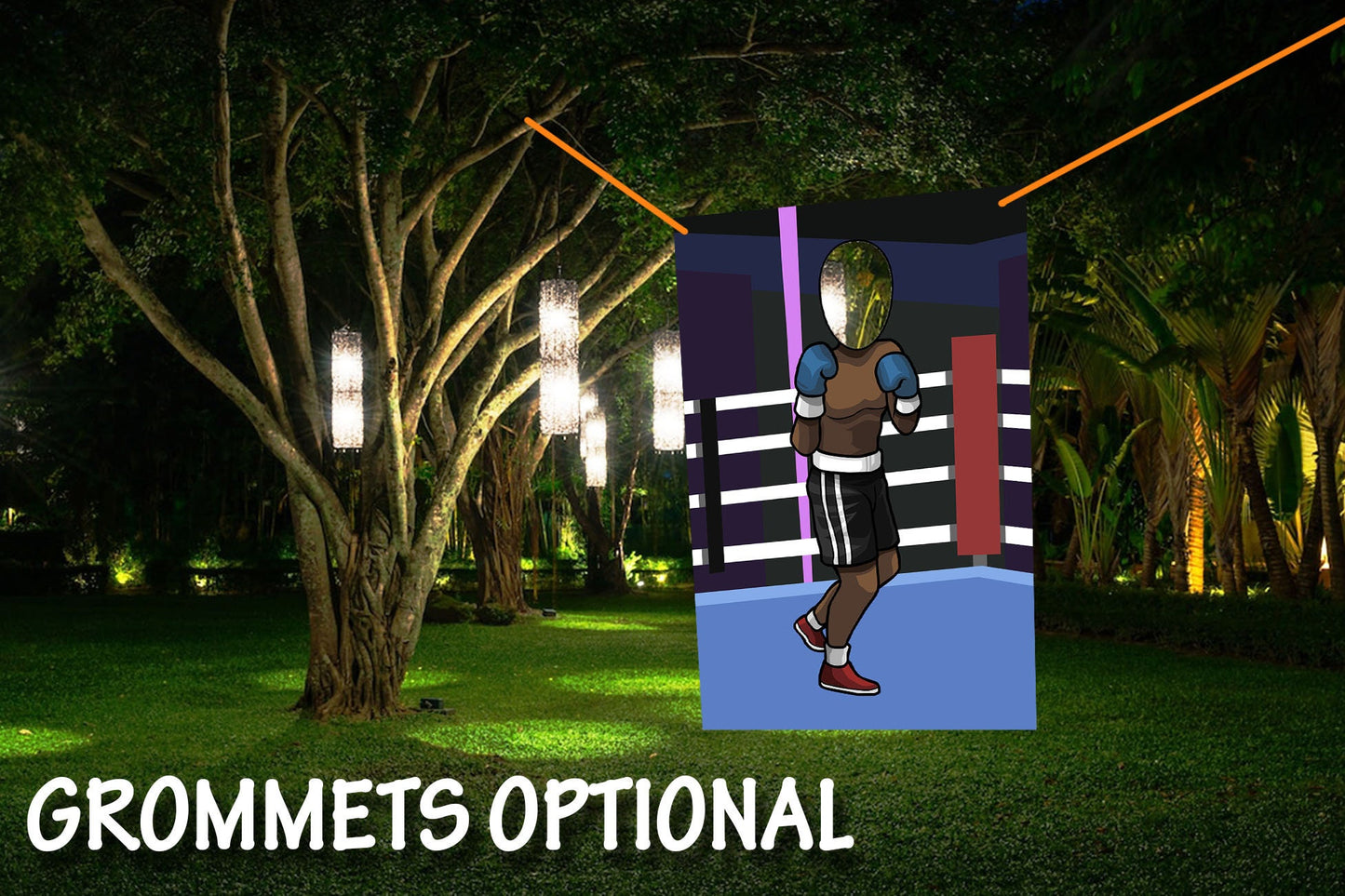 Boxing Theme Face Cutout, 24x36" Photo Stand-in, Party Selfie Photo Prop, Sporty-Themed