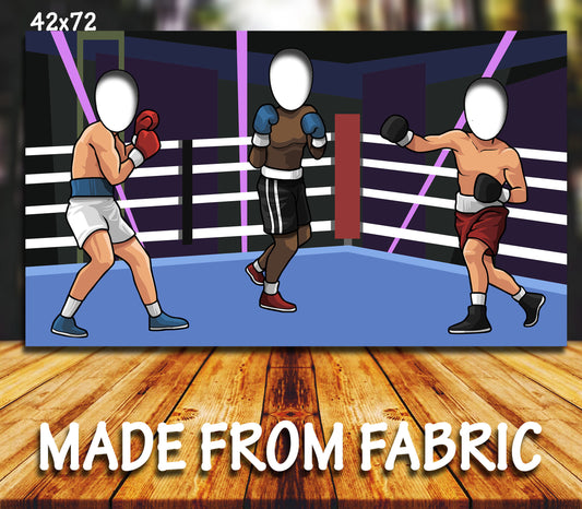 Boxing Theme Face Cutout, 42x72" Photo Stand-in, Party Selfie Photo Prop, Sports Theme
