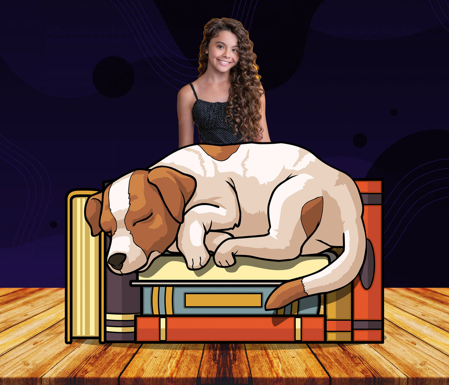 Sleeping Dog, Photo Prop, Birthday Party DIY, Photo booth Selfie Frame