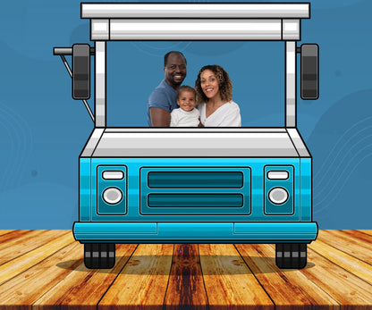 Food Truck Photo Prop, DIY Poster, Personalized, Photo Booth Selfie Frame