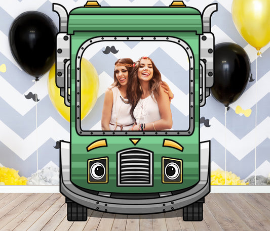 Trash Truck Photo Prop, Photo Booth Selfie Frame, DIY Party Props