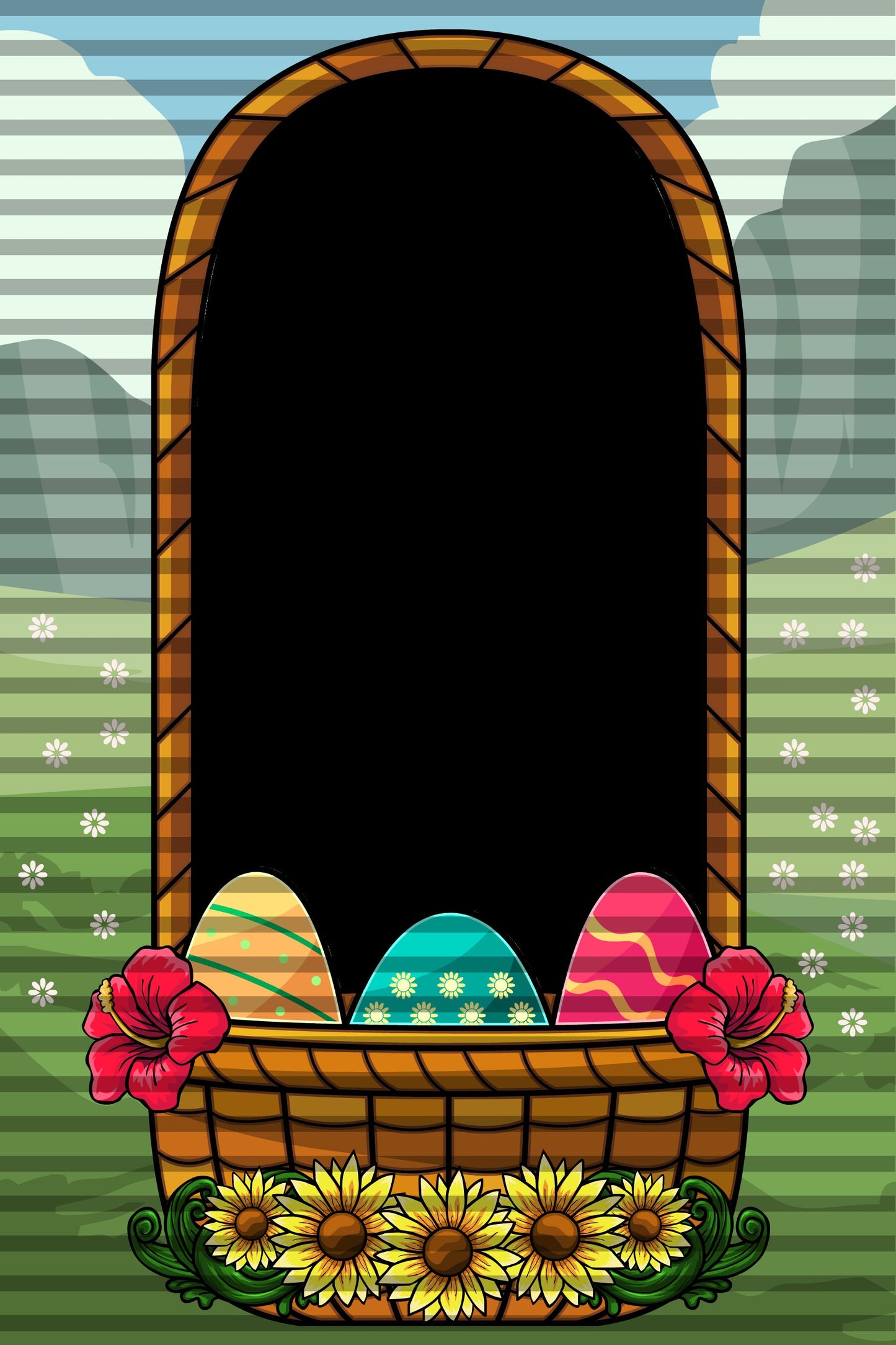 Spring Basket Photo Prop, Photo Booth Selfie Frame, DIY Party Props