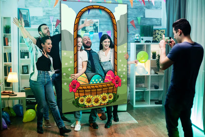 Spring Basket Photo Prop, Photo Booth Selfie Frame, DIY Party Props