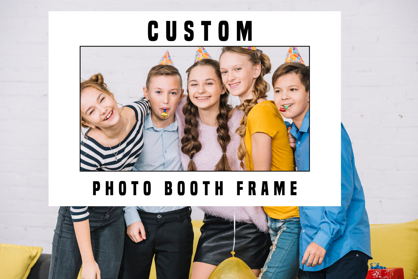 Custom Photo Booth Selfie Frame, Personalized, Customized, DIY Party Props, Selfie/Groupie Frame