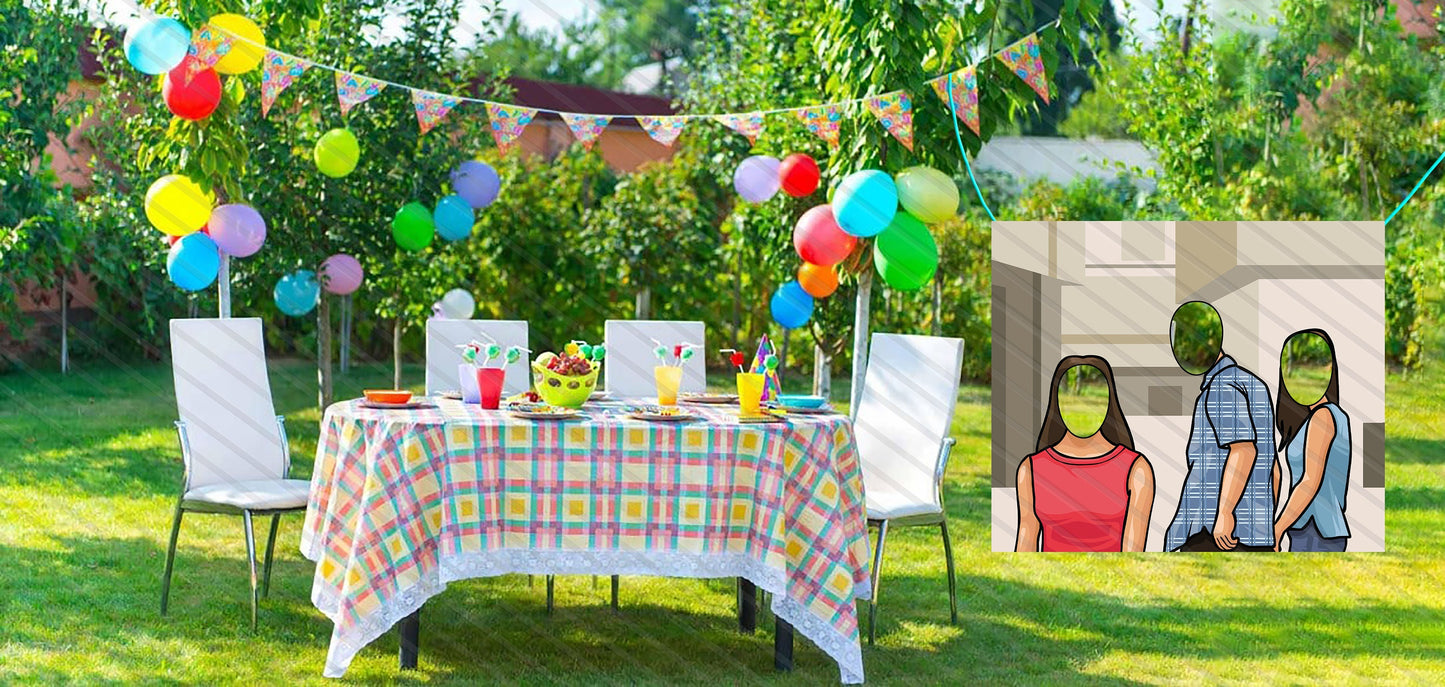 Distracted Boyfriend Meme Face Cutout, 36x42" Photo Stand-in, Party Selfie Photo Prop