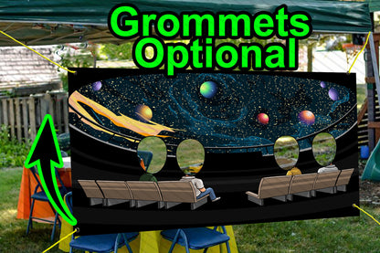 Planetarium Theme Face Cutout, 42x72" Photo Stand-in, Party Selfie Photo Prop